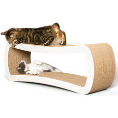 PetFusion Jumbo Cat Scratcher Lounge front view shows versatile scratching and lounging space.