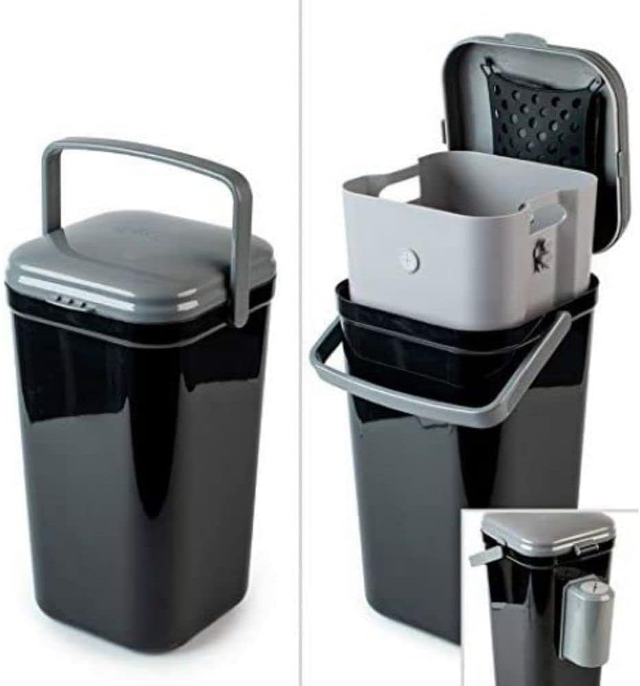 PetFusion outdoor waste bin with locking handle for secure yard cleanup