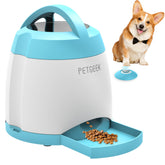 PETGEEK automatic dog treat dispenser front view for mental stimulation and rewards