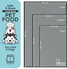PETHAPPILY waterproof mat protects floors from drips and crumbs under bowls.