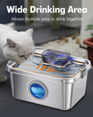 PETHIND anti overflow spout prevents mess when drinking area is blocked.