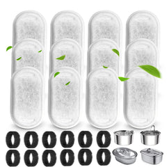 Petilog cat fountain filter 12-pack shown for clean water for pets
