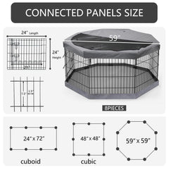 PETIME 8-panel dog pen setup shows quick assembly for versatile spaces.