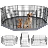PETIME foldable 8-panel dog pen ready for quick indoor setup and play