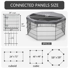 PETIME dog pen mesh allows supervision while keeping curious pets safely contained