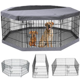 PETIME eight-panel foldable dog pen top cover for safe outdoor play