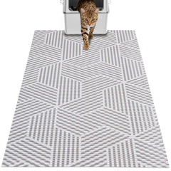 Petinstinct extra large litter mat 40x25 inch area for improved litter scatter control.