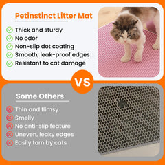 Petinstinct bottom honeycomb tray collects debris for easy disposal