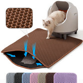 Petinstinct Jumbo Cat Litter Mat covers 46x26 inches, capturing litter from paws.