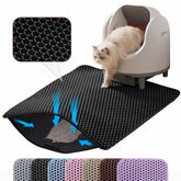 Petinstinct Jumbo Cat Litter Mat 46x26 top view reduces tracking and mess