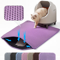 Petinstinct Jumbo Cat Litter Mat in 46x26 inches keeps floors clean and litter contained.