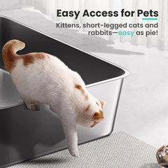 Petinstinct stainless tray surface for easy cleaning and rinsing
