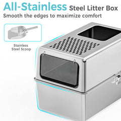 Petinstinct XL high-sides design helps minimize splashes and keep floors clean.