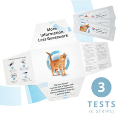 Petivity instruction card guiding easy, mess-free home testing.