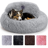PetJett calming dog bed in a donut shape showing cozy 30-inch design for naps