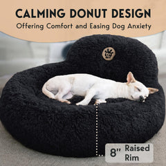 PET JETT Donut Bed with 8 inch raised rim for head and neck comfort.