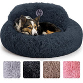PetJett calming donut dog bed in 30-inch size for secure curling comfort.