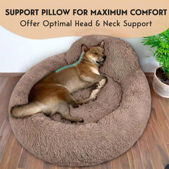 PetJett Donut Bed side rim showcases supportive 8-inch bolster for restful posture.