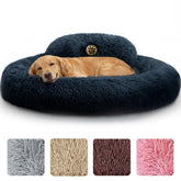 PetJett XL donut bed with soft faux fur for cozy naps