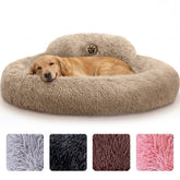 PET JETT PetJett XL donut round bed for large dogs offers cozy curling space.