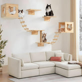 PETKABOO cat wall shelves installation shows easy setup and space-saving design.