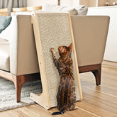 PETKARAY cat scratcher with sisal ramp floor angle setup for easy scratching