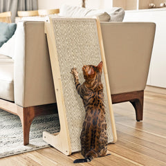 PETKARAY cat scratcher with sisal ramp floor angle setup for easy scratching