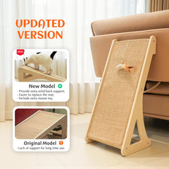 PETKARAY Cat Scratcher wall-mount velcro keeps space clear while satisfying scratching urges.