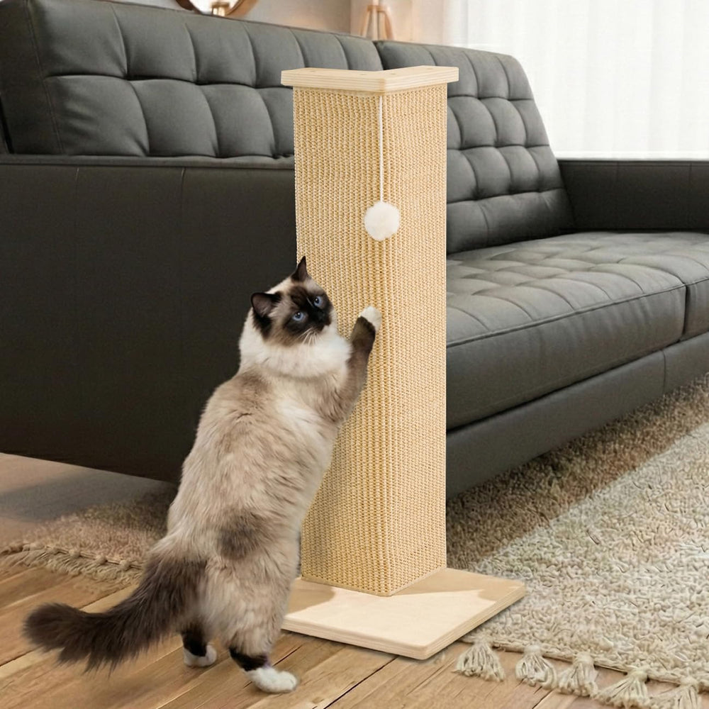 PETKARAY couch corner scratcher with sisal surface for furniture protection.