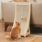PETKARAY curved cat scratcher with natural sisal surface for durable indoor scratching