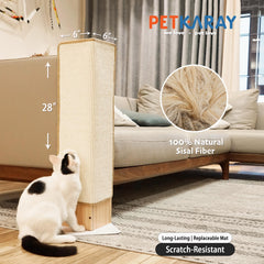 PETKARAY natural sisal mat detail showing scratch texture