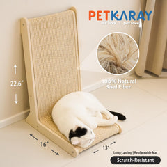 PETKARAY natural sisal surface helps keep claws healthy.