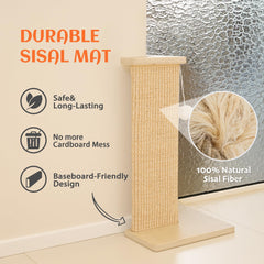 PETKARAY natural sisal scratch pad close-up showing satisfying texture for claws.