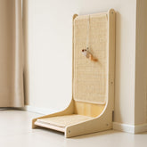 PETKARAY upright wall-mounted sisal scratcher for natural scratching and play.