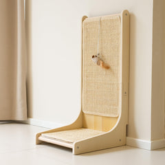 PETKARAY upright wall-mounted sisal scratcher for natural scratching and play.