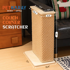 PETKARAY sisal wrap scratcher offers mess-free claw care and engaging scratching.