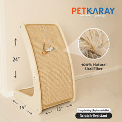 PETKARAY two sisal mats provide a dual scratch surface for claws