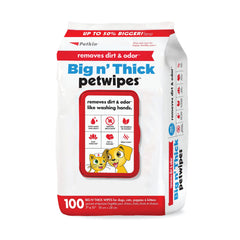 Petkin Pet Wipes large 100-pack for dogs and cats, quick daily clean