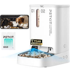 PETKIT automatic feeder with camera front view for remote monitoring and mealtime peace of mind.