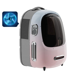 PETKIT Cat Backpack front view shows a curiosity-friendly window for safe exploration.