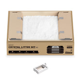 PETKIT Crystal Cat Litter Tray insert shows quick setup and lasting cleanliness