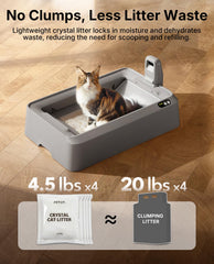 PETKIT Crystal Litter with leak-proof lid prevents moisture escape