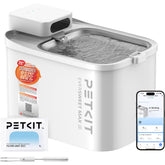 PETKIT dishwasher-safe fountain front view with cordless design for flexible placement