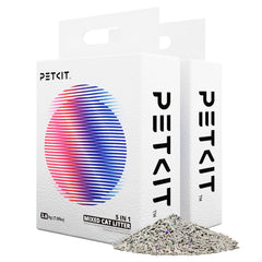 PETKIT mixed cat litter fast clumping shown in bag for easy cleanup