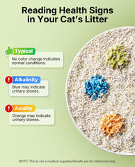 PETKIT Tofu Cat Litter includes pH test particles for color-based health cues.
