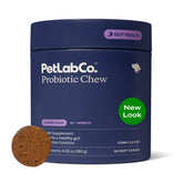 PetLab Co probiotics for dogs bottle pour promotes digestive balance with premium strains.