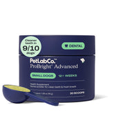 PetLab Co ProBright dental powder tub ready for easy daily use.