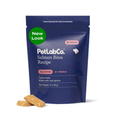 PetLab Co. Salmon Bites pack shot—premium dog treats.