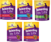 Petlewa Wellness Wellbites pack shot highlights natural grain-free dog treats for all breeds