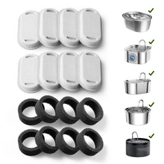 PETLIBRO 8-pack replacement filters ready for quick water filtration